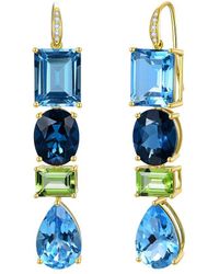 Kai Fine Jewelry - 14K 23.05 Ct. Tw. Diamond & Gemstone Drop Earrings - Lyst