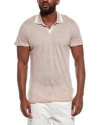 Orlebar Brown - Felix Pique Linen Polo Shirt - Lyst