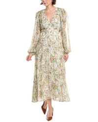 Rebecca Taylor Sleeveless Midi Dress in Green | Lyst