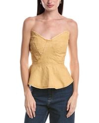 AFRM - Merida Princess Peplum Top - Lyst