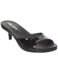 Prada - Kitten Patent Sandal - Lyst