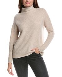 Forte - Textured Slouchy Funnel Neck Cashmere Sweater - Lyst