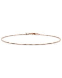 Italian Silver - 18K Rose Over Ball Chain Bracelet - Lyst