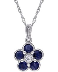 Rina Limor - 14k 0.79 Ct. Tw. Diamond & Sapphire Pendant Necklace - Lyst