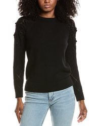 Anne Klein - Pointelle Wool-Blend Sweater - Lyst