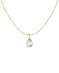 Lab Grown Diamonds - 14K 1.50 Ct. Tw. Lab-Grown Diamond Solitaire Pendant Necklace - Lyst