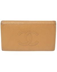 Chanel - Leather Single Flap Cc Cambon Wallet (Authentic Pre-Owned) - Lyst