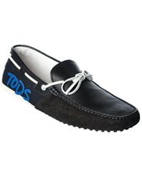 Tod's - Tods Gommino Leather & Suede Loafer - Lyst
