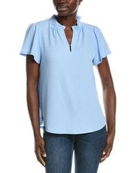 Jones New York - Seabreeze Crinkle Flutter Top - Lyst