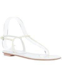 Prada - Patent Leather T-Strap Comfort Thong Slingback Sandal (Authentic Pre-Loved) - Lyst