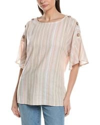 Ellen Tracy - Linen-Blend Dolman Top - Lyst