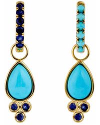 Nina Zhou Jewelry - 14K 4.50 Ct. Tw. Sapphire Hoop Earrings - Lyst