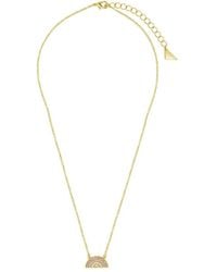 Sterling Forever - 14k Plated Cz Pendant Necklace - Lyst