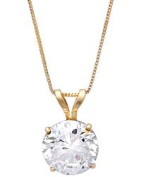 MaxColor - 14K Cz Pendant Necklace - Lyst