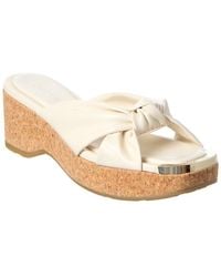 Jimmy Choo - Avenue Wedge 50 Leather Sandal - Lyst