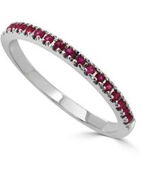 Sabrina Designs - 14k 0.23 Ct. Tw. Ruby Stackable Half-eternity Birthstone Ring - Lyst