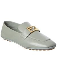 Fendi - Baguette Logo Leather Loafer - Lyst