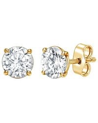 Lab Grown Diamonds - 14K 6.00 Ct. Tw. Lab-Grown Diamond 4 Prong Stud Earring - Lyst