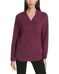 Halston - V-Neck Boucle Sweater - Lyst