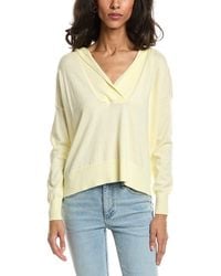 Forte - Crop Crossover Cashmere-Blend Hoodie - Lyst
