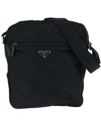 Prada - Tessuto Triangle Logo Shoulder Bag (Authentic Pre-Loved) - Lyst