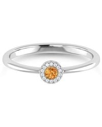 Sabrina Designs - 14K 0.09 Ct. Tw. Diamond & Citrine Ring - Lyst