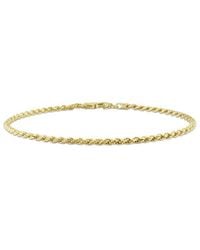 Italian Silver - 18K Over Rope Chain Bracelet - Lyst