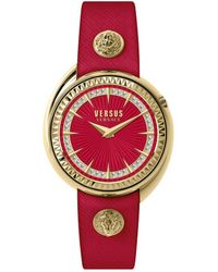 Versus Versus By Versace Tortona Crystal Watch - Red