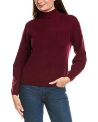 Kier + J - Kier + J Ribbed Turtleneck Wool & Cashmere-Blend Sweater - Lyst
