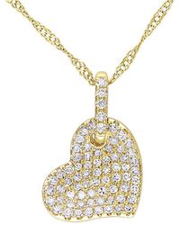 Diamond Select Cuts - 14K 0.25 Ct. Tw. Diamond Heart Necklace - Lyst