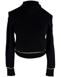 McQueen - Cold-Shoulder Knitted Sweater, Size Int (Authentic Pre- Loved) - Lyst