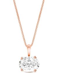 Amairah - 14K 3.00 Ct. Tw. Lab-Grown Diamond Solitaire Pendant Necklace - Lyst