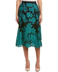 ESCADA Silk-blend A-line Skirt - Green
