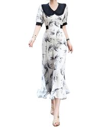 BURRYCO - Short Sleeve Midi Dress - Lyst