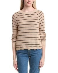 Autumn Cashmere - Cotton By Striped Shaker Rib Sweater - Lyst