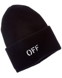 Off-White c/o Virgil Abloh - Off- Off Stamp Loose Knit Cashmere-Blend Beanie - Lyst