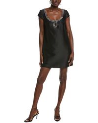 Badgley Mischka - A-Line Beaded Scoop Cocktail Dress - Lyst