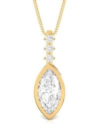 Amairah - 14K Rose 3.00 Ct. Tw. Lab-Grown Diamond Pendant Necklace - Lyst