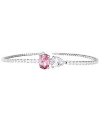 Lab Grown Diamonds - 18K Vermeil 3.83 Ct. Tw. Lab-Grown Diamond & Gemstone Bangle Bracelet - Lyst