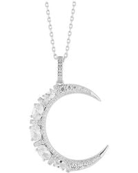 Glaze Jewelry - Cz Crescent Moon Necklace - Lyst