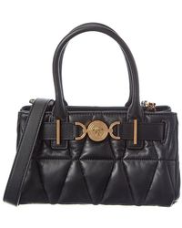 Versace - Medusa Quilted Leather Tote - Lyst