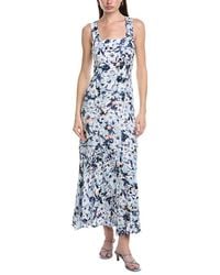 Vince Camuto - Smocked Back Challis Maxi Dress - Lyst
