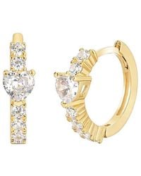 Gabi Rielle - Femme Felling 14K Over Cz Hoop Earrings - Lyst
