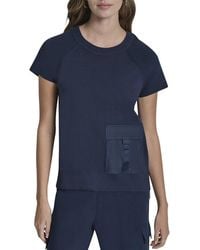 DKNY - Crew Neck Pocket Top - Lyst