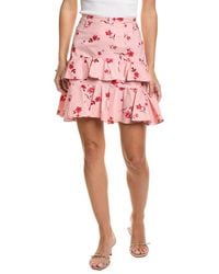 Cece - Circle Flounce Tiered Mini Skirt - Lyst