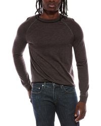 Autumn Cashmere - Raglan Color Coverstitch 100% Cashmere Crewneck Sweater - Lyst