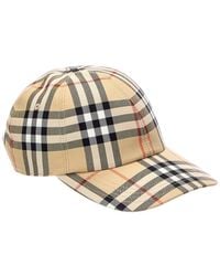 Burberry - Check Baseball Cap - Lyst