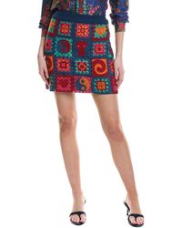 FARM Rio - Crochet Icons Sweater Mini Skirt - Lyst