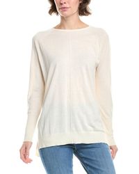 Forte - Easy High-Low Silk & Cashmere-Blend Sweater - Lyst