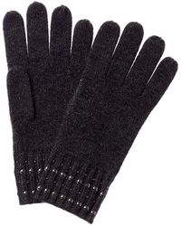 Forte - Studded Cashmere Gloves - Lyst